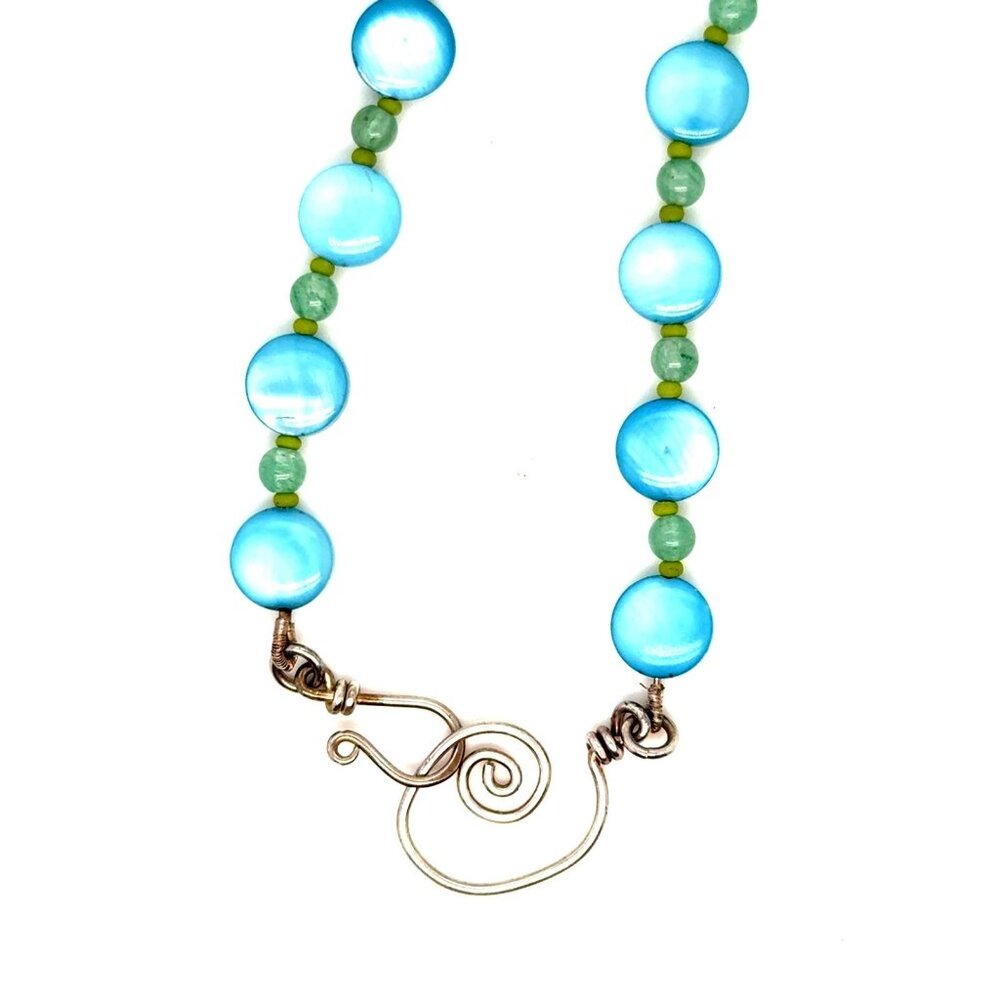 Beaded Swirl Clasp‎ Necklace (n1)